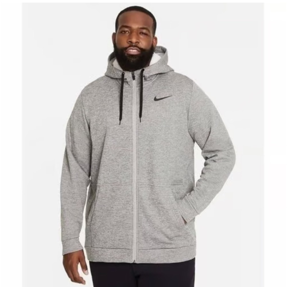 Nike Dry Fit Heavy Thermal StanuFit SZ XXL Grey Hoodie Jacket NEW